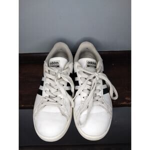 Womans Adidas Grand Court Size 7 ART AW4287White Black Low Top